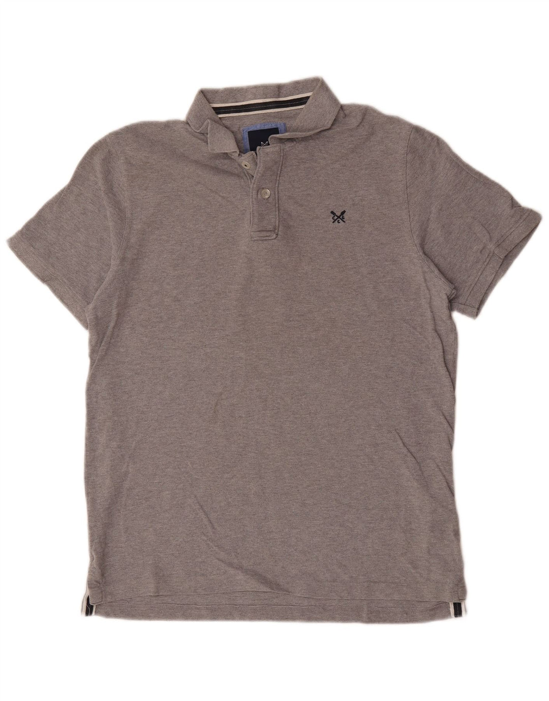 Crew Clothing Herren-Poloshirt, groß, graue Baumwolle