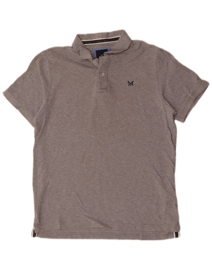 Crew Clothing Herren-Poloshirt, groß, graue Baumwolle