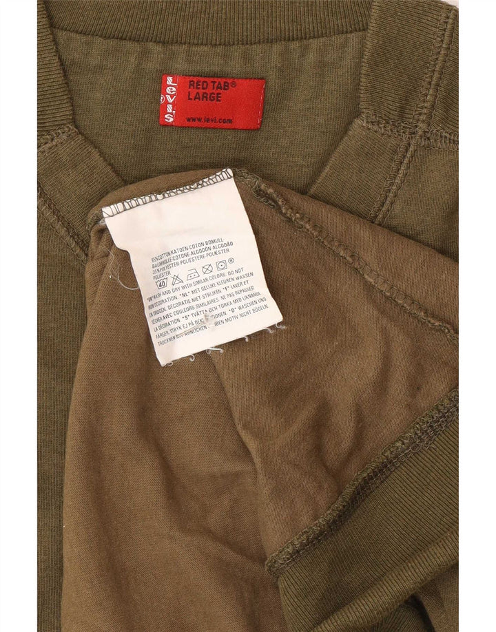 Levi's Herren T-Shirt Top Large Grün Baumwolle
