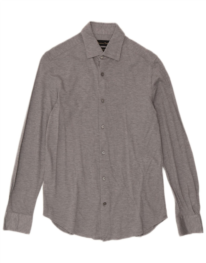 Massimo Dutti Herrenhemd Small Grau Baumwolle