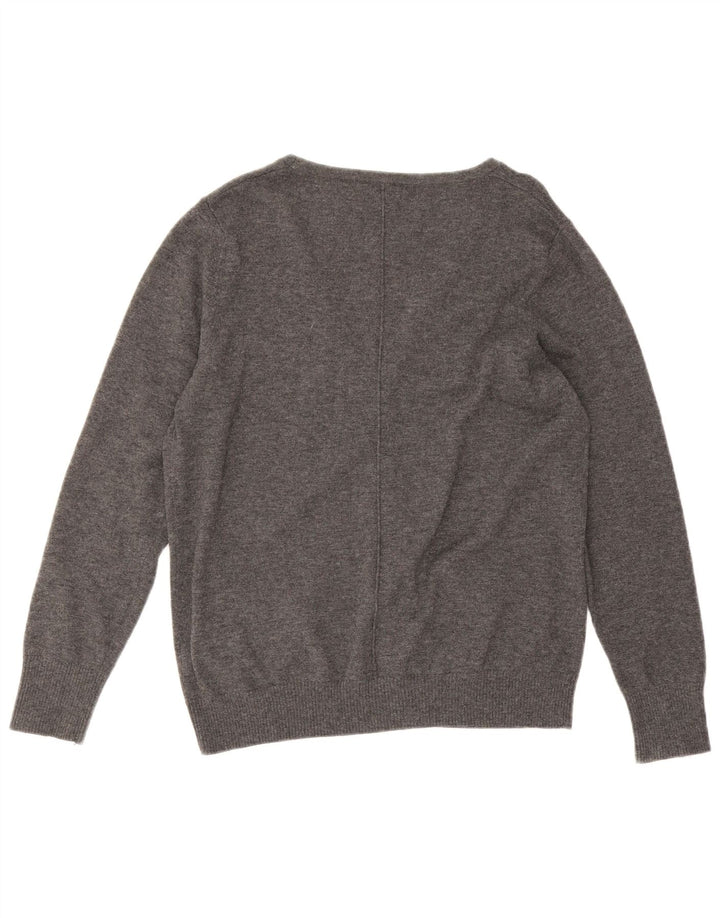 Fat Face Damen-Cardigan-Pullover UK 16 Große graue Wolle