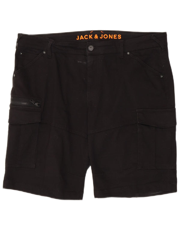 Jack & Jones Herren Cargoshorts XL W38 Schwarz Baumwolle