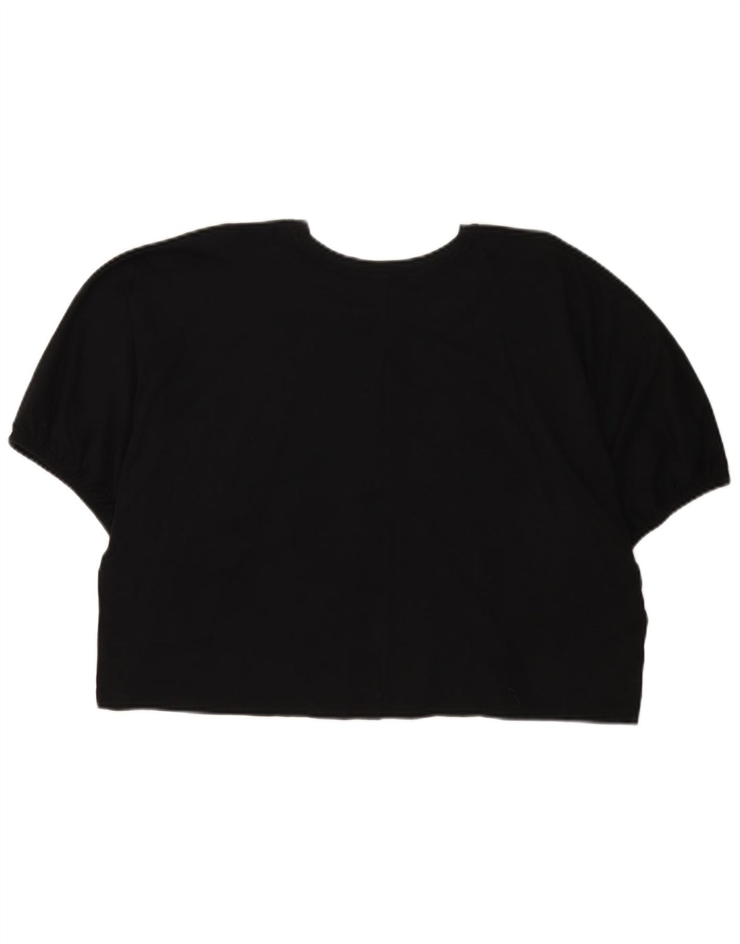 Zara Damen Crop Oversize T-Shirt Top UK 14 Medium Schwarz