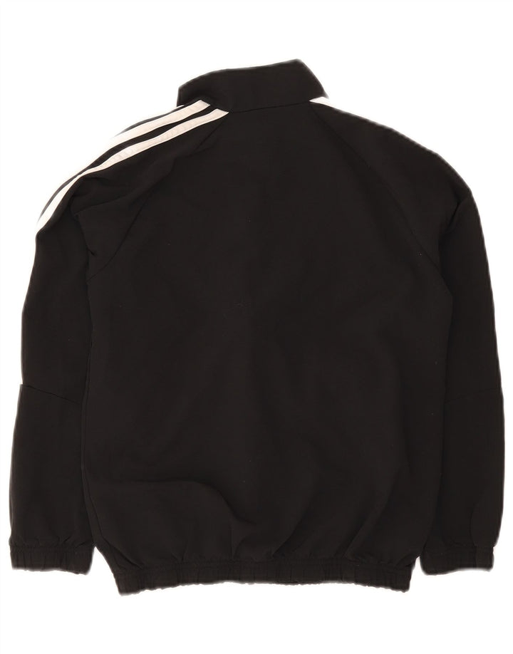 Adidas Jungen Trainingsanzug Top Jacke 9-10 Jahre Schwarzes Polyester