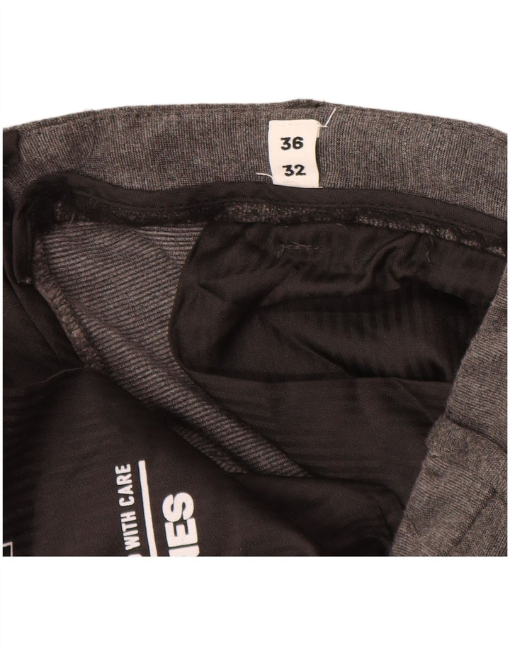 JACK & JONES Herren Marco Slim Chinohose W36 L32 Graue Viskose