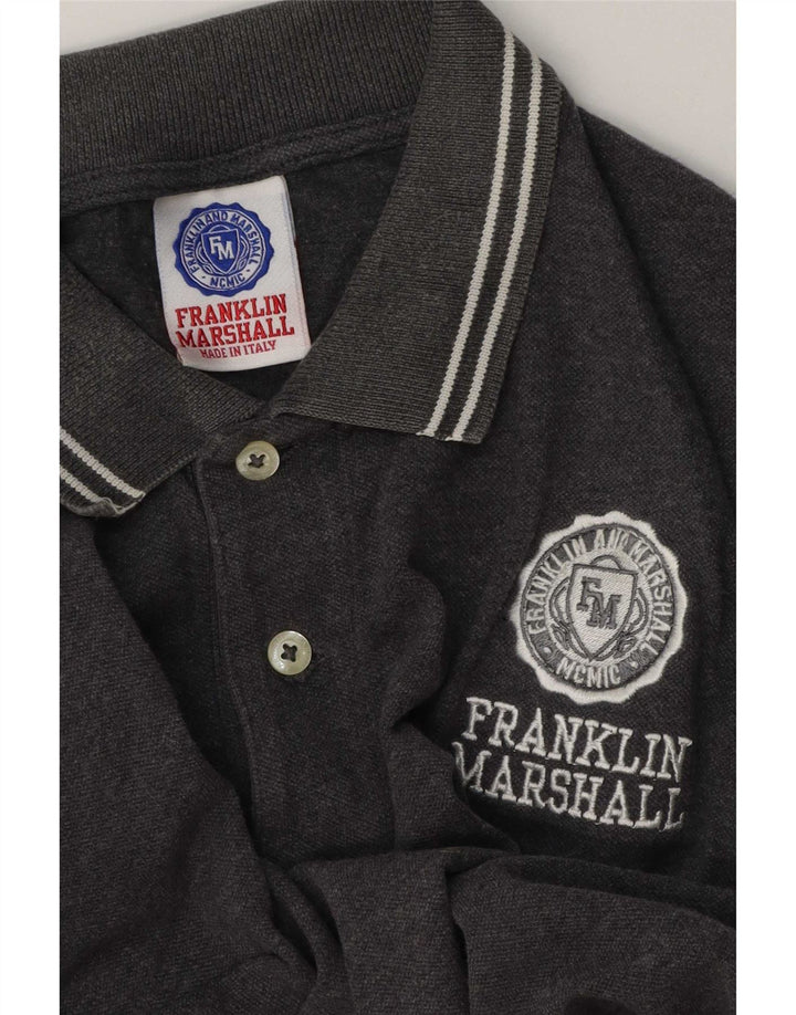 Franklin & Marshall Herren-Poloshirt mit Grafik, Mittelgrau