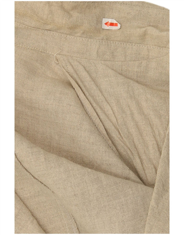 STEFANEL Mens 2 Button Blazer Jacket UK 38 Medium Beige Linen