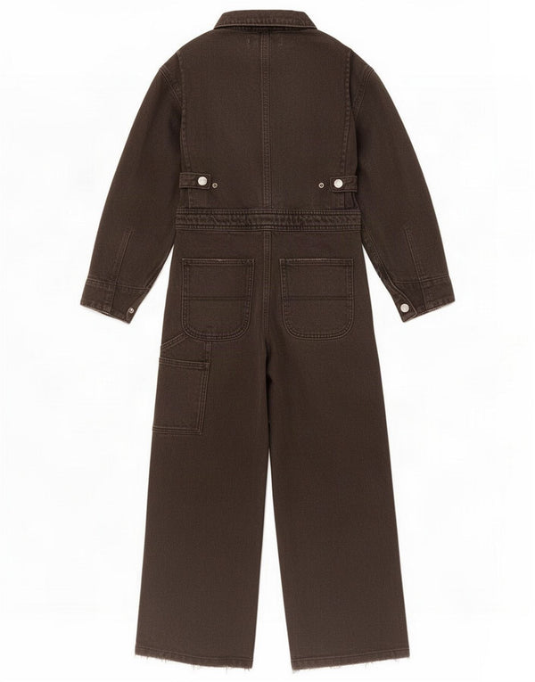 Zara Carpenter Denim-Overall für Mädchen, 6–7 Jahre, graue Baumwolle