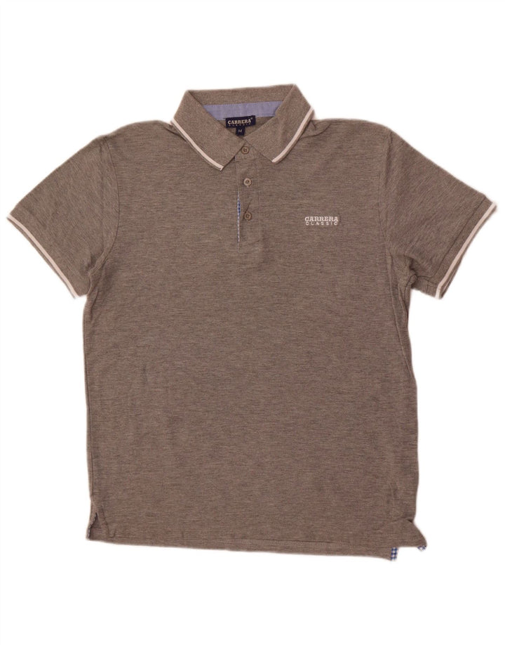 Carrera Herren-Poloshirt aus mittelgrauer Baumwolle