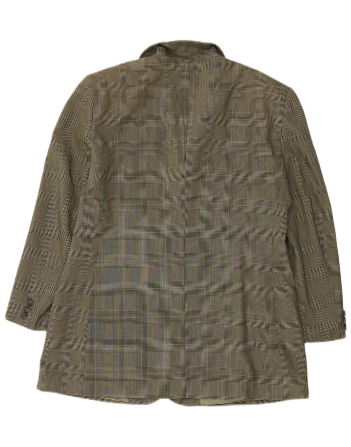 Elizabeth Ascot Damen 3-Knopf-Blazerjacke UK 18 XL Grüner Hahnentritt