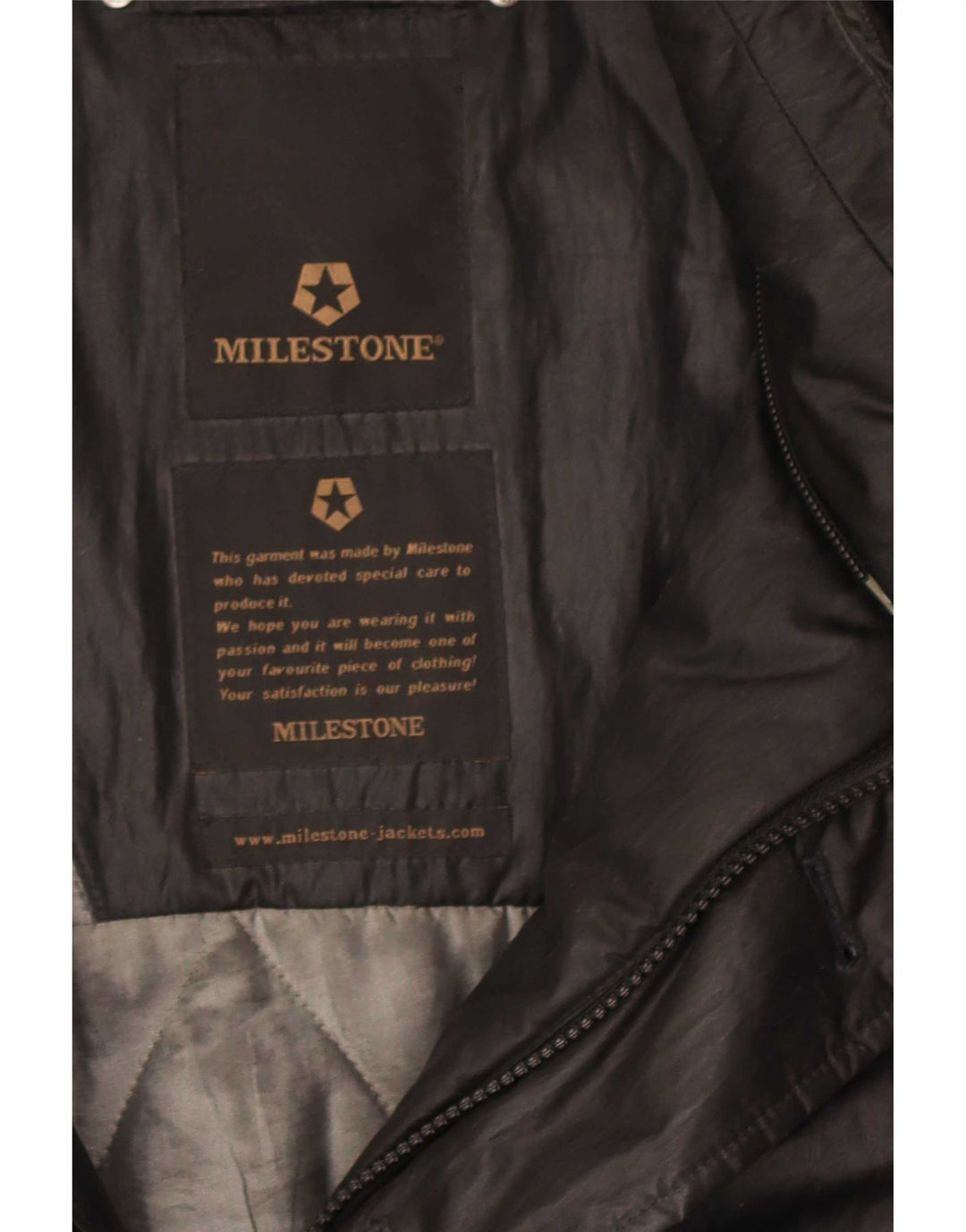 Milestone Herren-Bomberjacke mit Kapuze, UK 44, 2XL, schwarzes Polyester