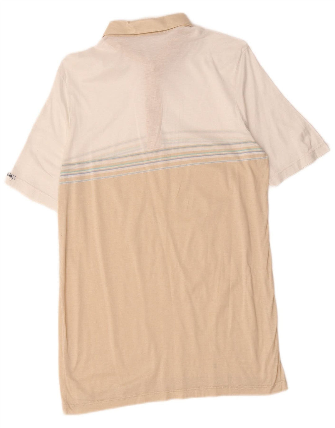 Baila Herren-Poloshirt, Größe S, Beige, Colourblock-Baumwolle
