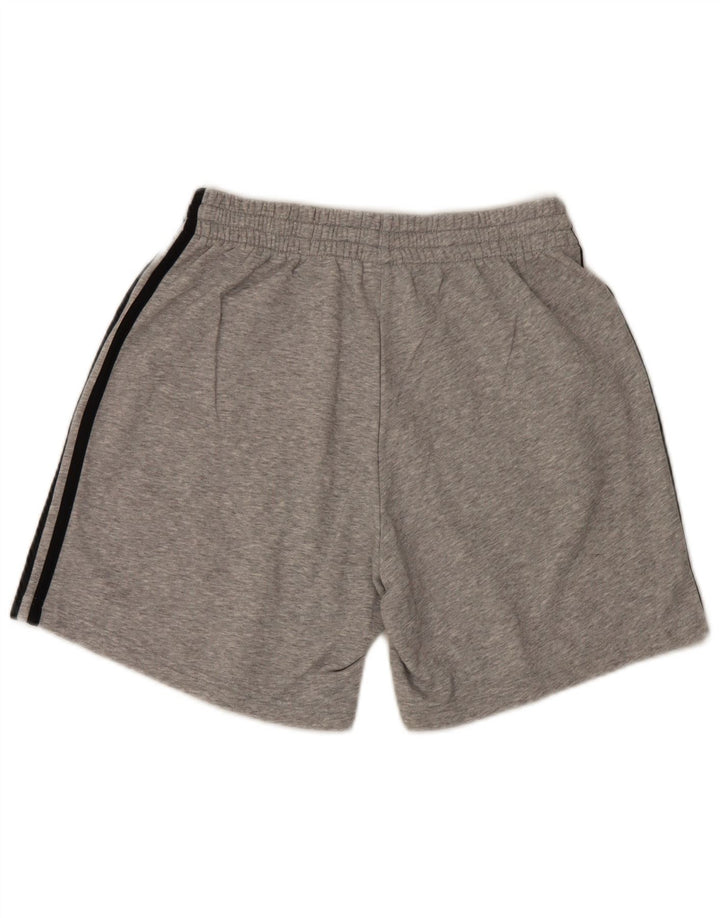 Adidas Herren-Sportshorts aus mittelgrau gefleckter Baumwolle
