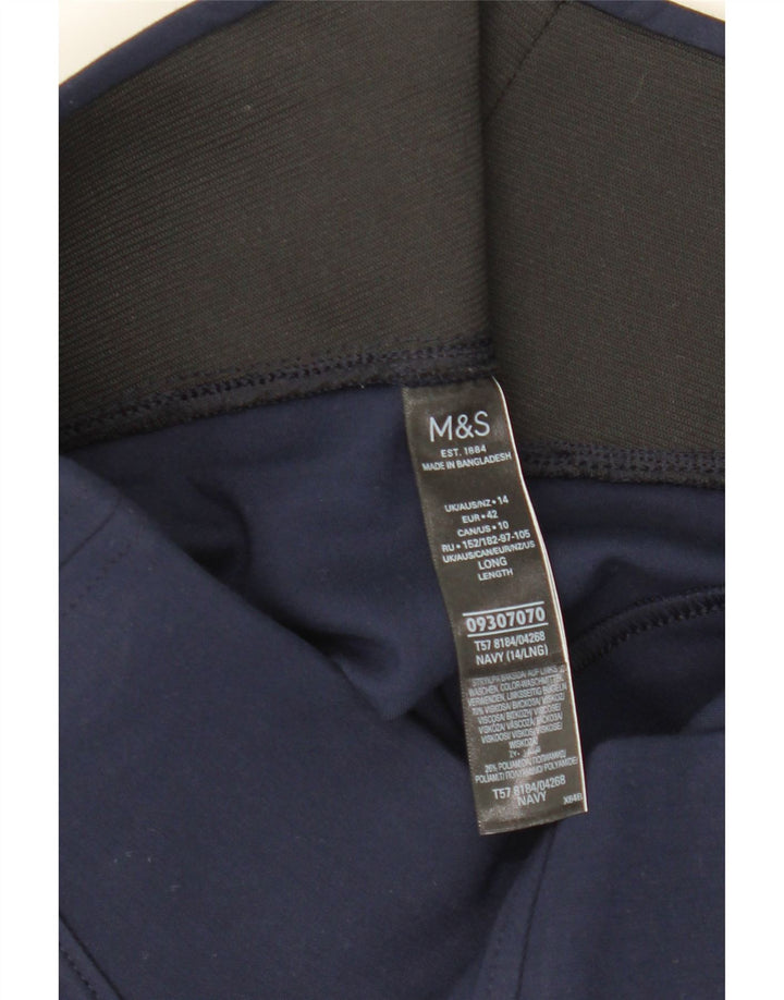 Marks & Spencer Damen Leggings UK 14 Large Marineblaue Viskose