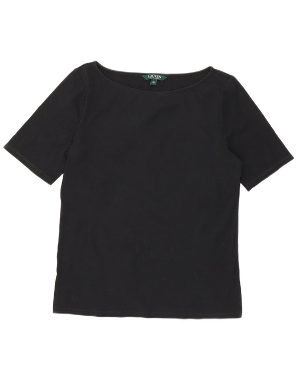 Ralph Lauren Damen T-Shirt Top UK 14 Large Schwarz