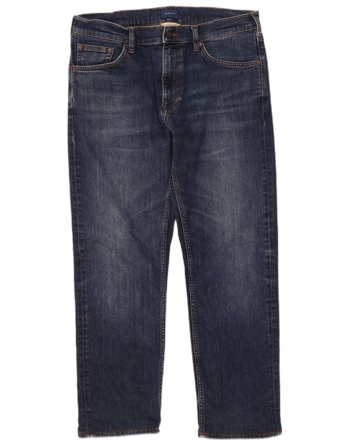 Gant Herren Straight Jeans W34 L30 Blau