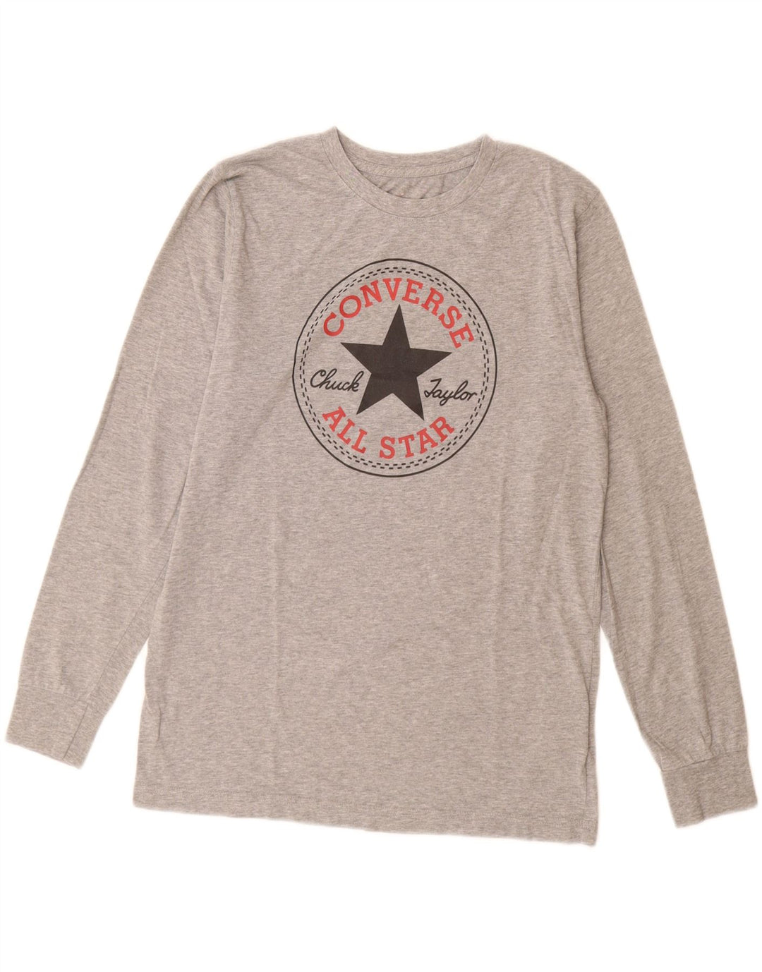 Converse Jungen Chuck Taylor Graphic Top Langarm 15–16 Jahre XL Grau