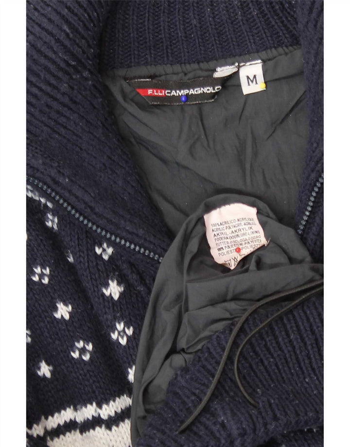 F.LLI Campagnolo Herren-Pullover mit Reißverschluss, mittelgroß, Marineblau, Weihnachten