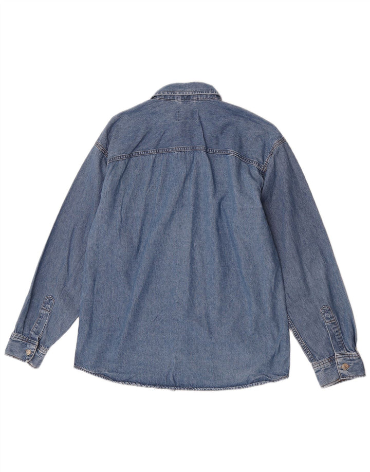 Jack & Jones Herren-Jeanshemd, groß, aus blauer Baumwolle
