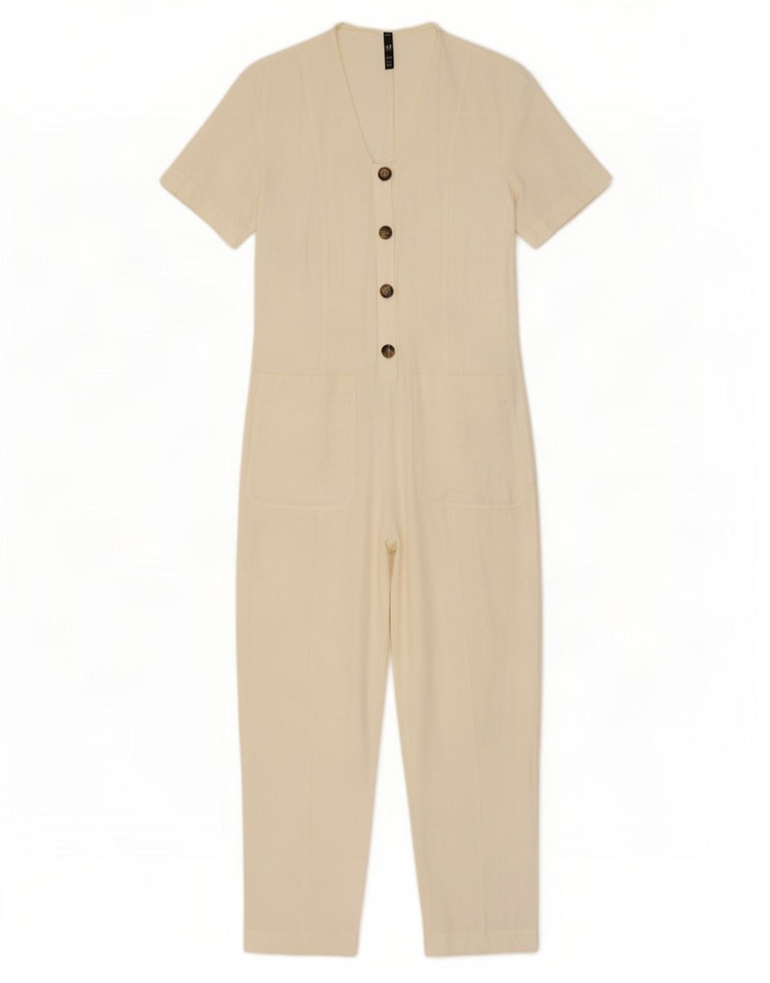 Zara Damen Trafaluc Jumpsuit UK 10 Small Off White