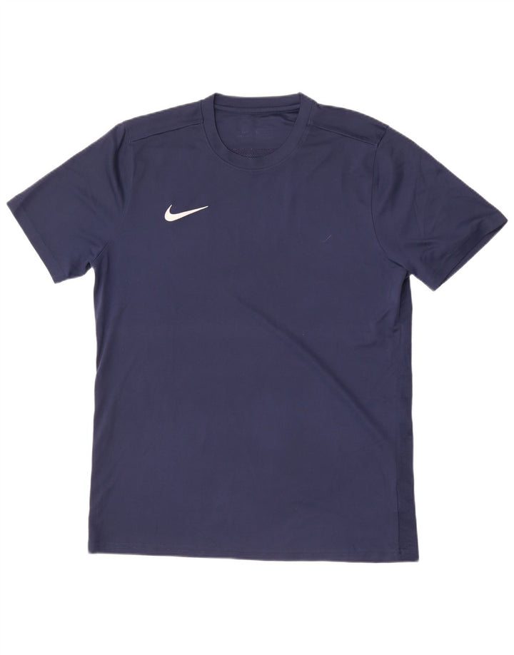 Nike Herren Dri Fit T-Shirt Top Large Marineblau