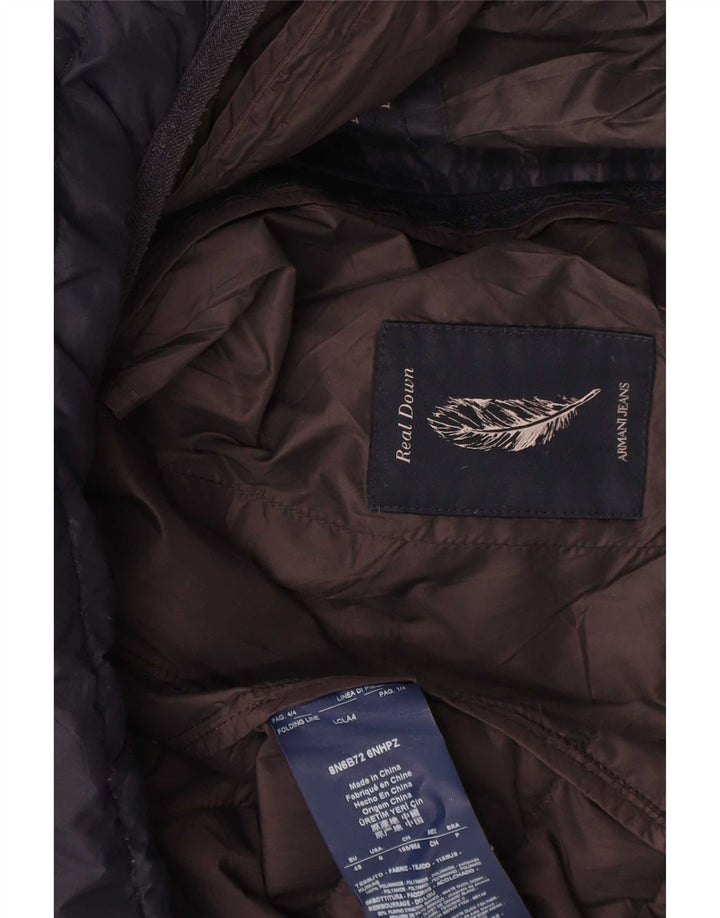 Armani Jeans Herren Wattierte Jacke IT 48 Medium Navy Blue Polyamid