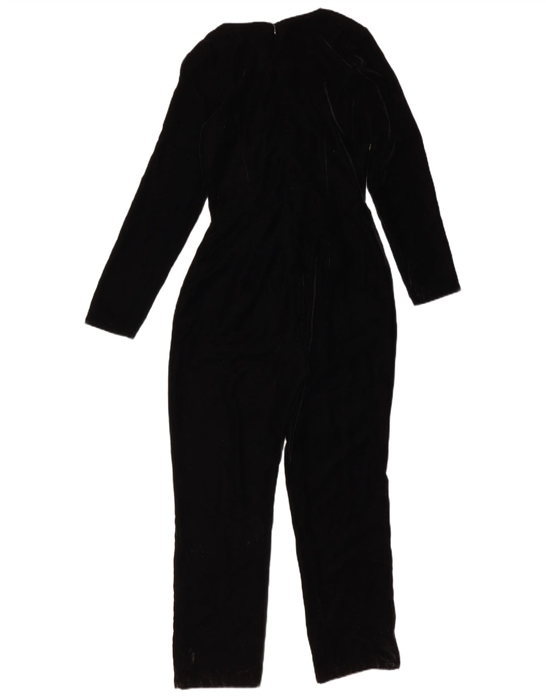 Le Piacentini Damen-Jumpsuit aus Samt mit langen Ärmeln, EU 38, Mittelschwarz