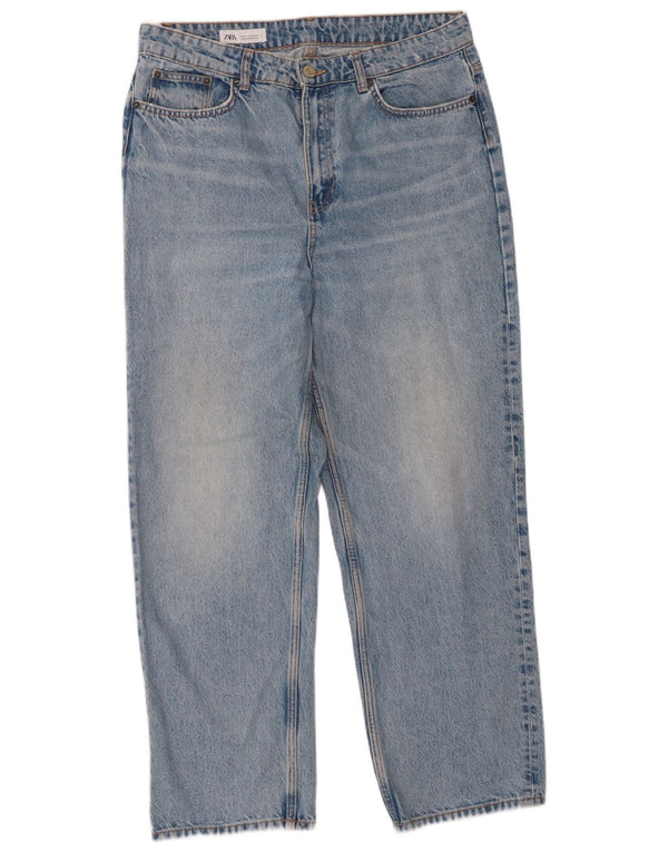 Zara Damen Straight Jeans EU 46 XL W36 L29 Blau