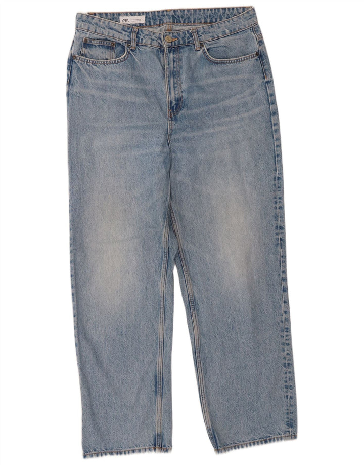 Zara Damen Straight Jeans EU 46 XL W36 L29 Blau