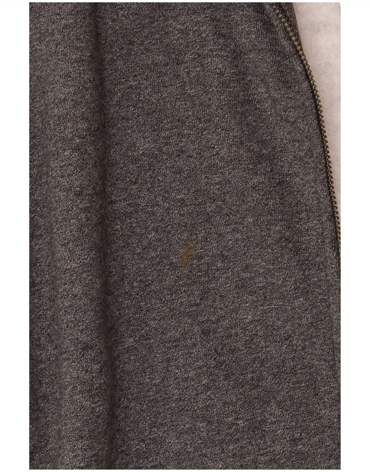 Jack Wills Herren-Kapuzenpullover mit Reißverschluss, mittelgrau gesprenkelte Baumwolle