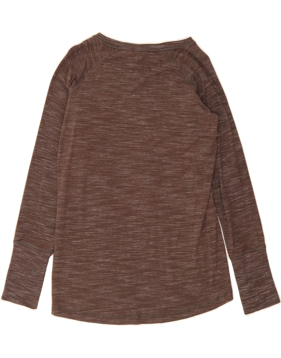 CHAMPION Womens Top Long Sleeve UK 10 Small Brown Flecked Viscose Vintage Champion and Second-Hand Champion from Messina Hembry 