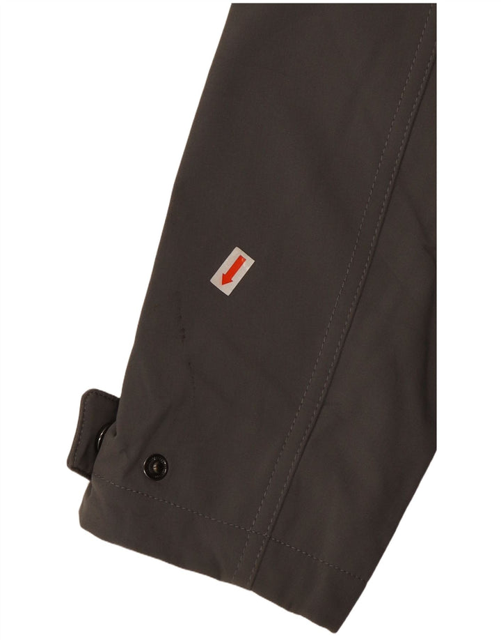 CALVIN KLEIN Damen Windjacke mit Kapuze UK 6 XS Grau Polyester