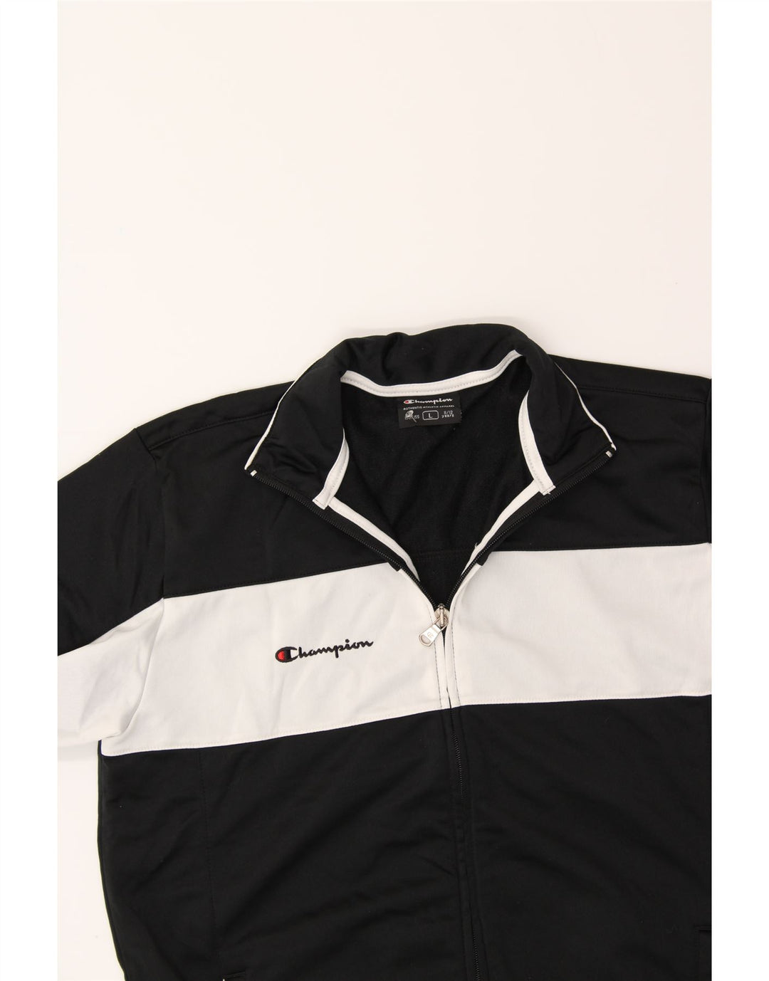 CHAMPION Boys Tracksuit Top Jacket 11-12 Years Large  Black Colourblock Vintage Champion and Second-Hand Champion from Messina Hembry 