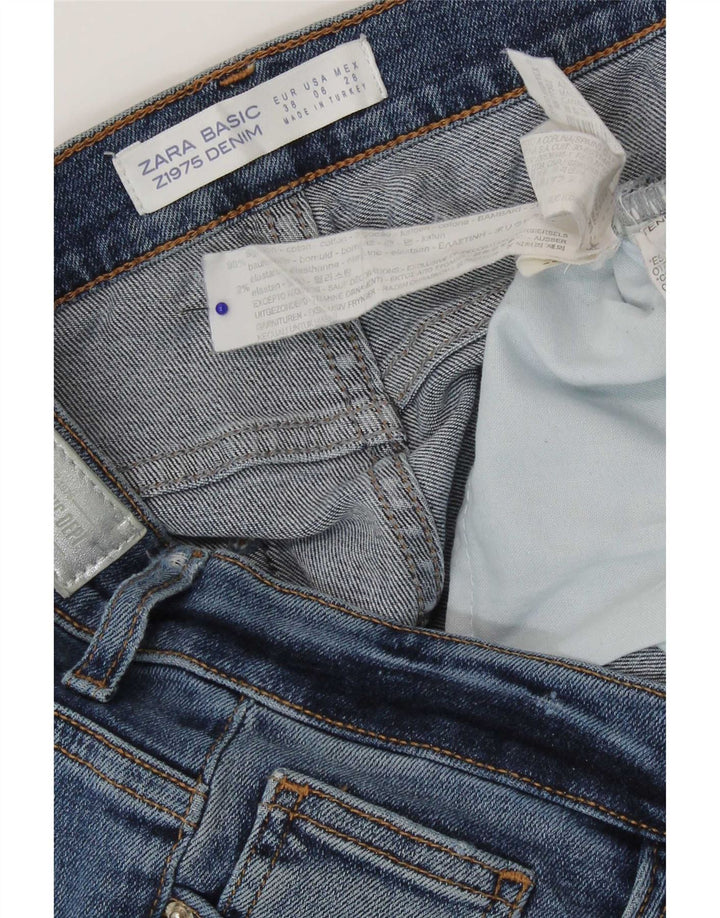 Zara Damen Slim Jeans EU 38 Small W28 L27 Blaue Baumwolle