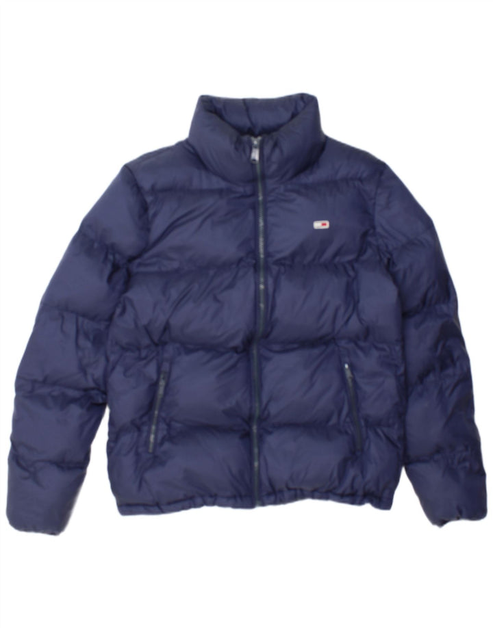 Tommy Hilfiger Herren Wattierte Jacke UK 38 Medium Navy Blue Polyamid
