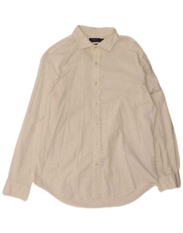 Polo Ralph Lauren Herren-Slim-Fit-Hemd XL aus weißer Baumwolle