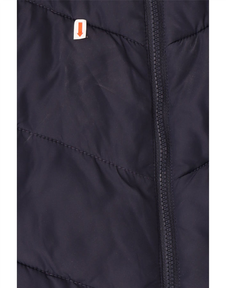 JOULES Womens Padded Gilet UK 14 Medium Navy Blue Polyester