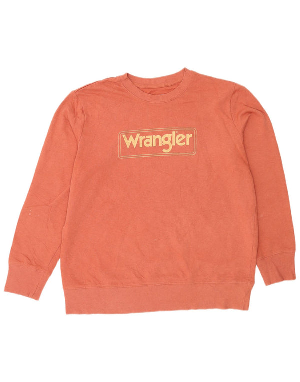 Wrangler Herren-Sweatshirt mit Grafik, Größe L, Orange