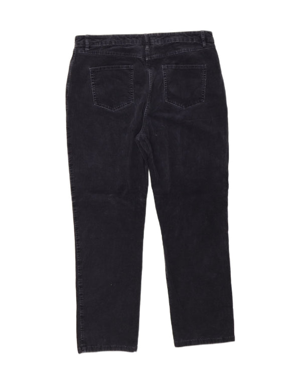 Marks & Spencer Damen Cordhose mit hoher Taille, UK 18, XL, W34, L27, Marineblau B