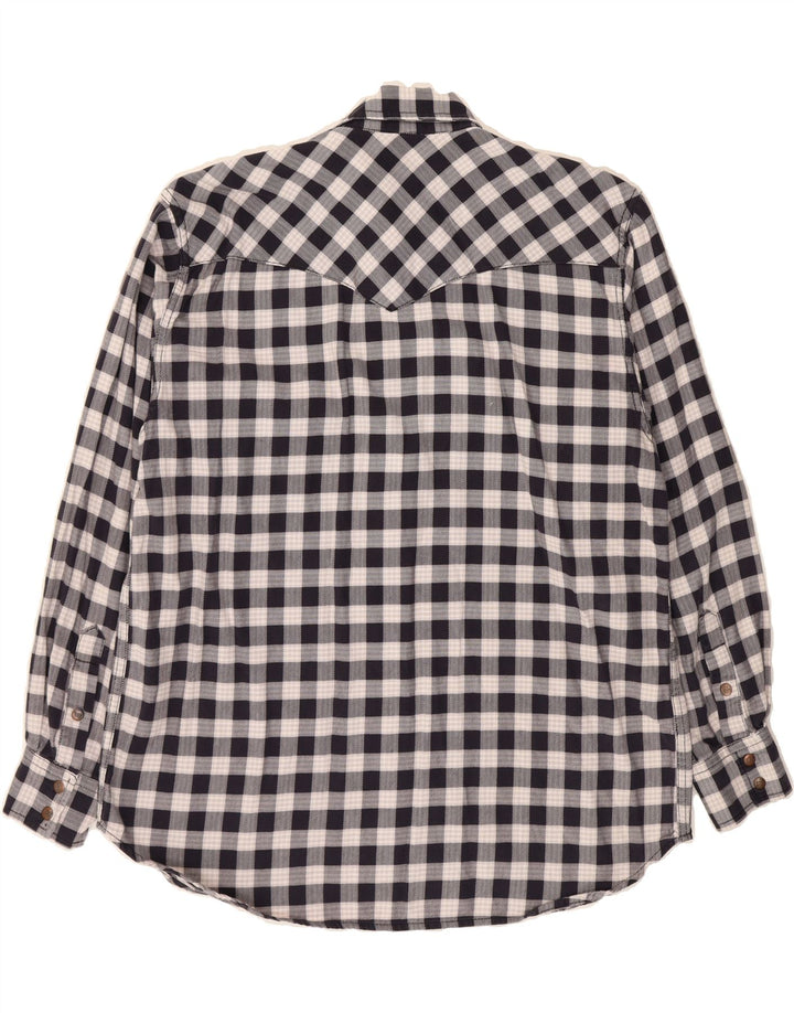 LEE Mens Flannel Shirt Medium Black Check Cotton Vintage Lee and Second-Hand Lee from Messina Hembry 