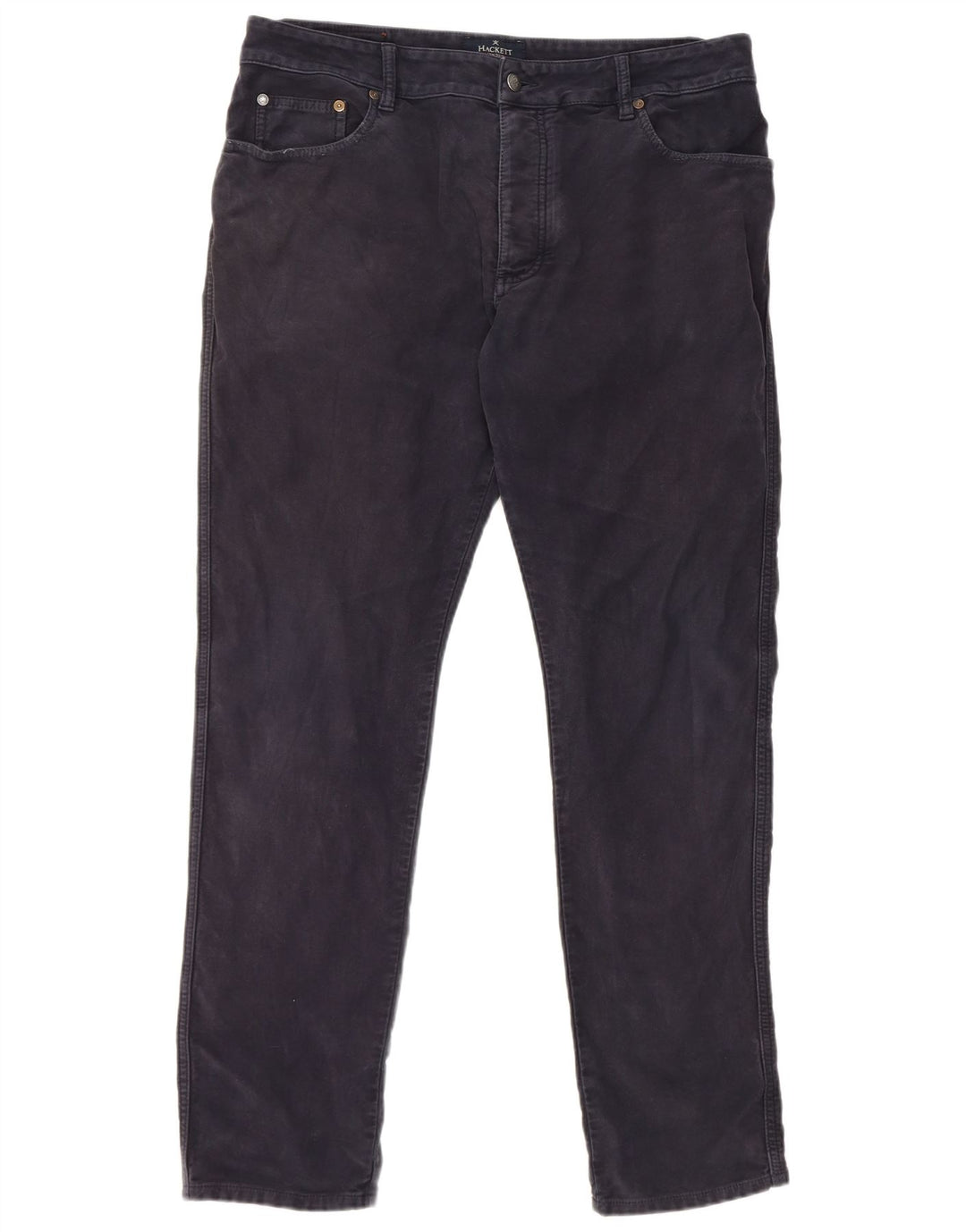 Hackett Damen Slim Freizeithose W36 L31 Marineblaue Baumwolle
