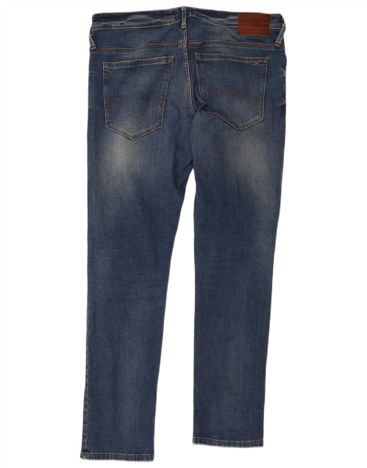 Tommy Hilfiger Herren Slim Jeans W34 L32 Blaue Baumwolle