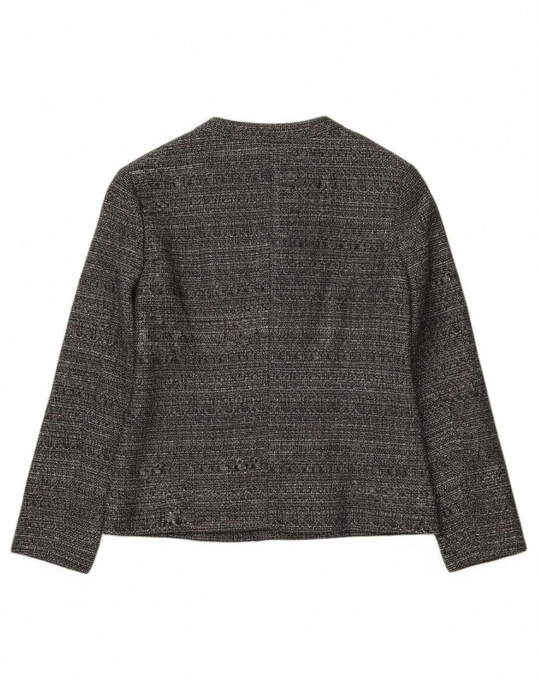 Eastex Damen-Blazerjacke mit 1 Knopf, UK 12, Mittelgrau geflecktes Polyester