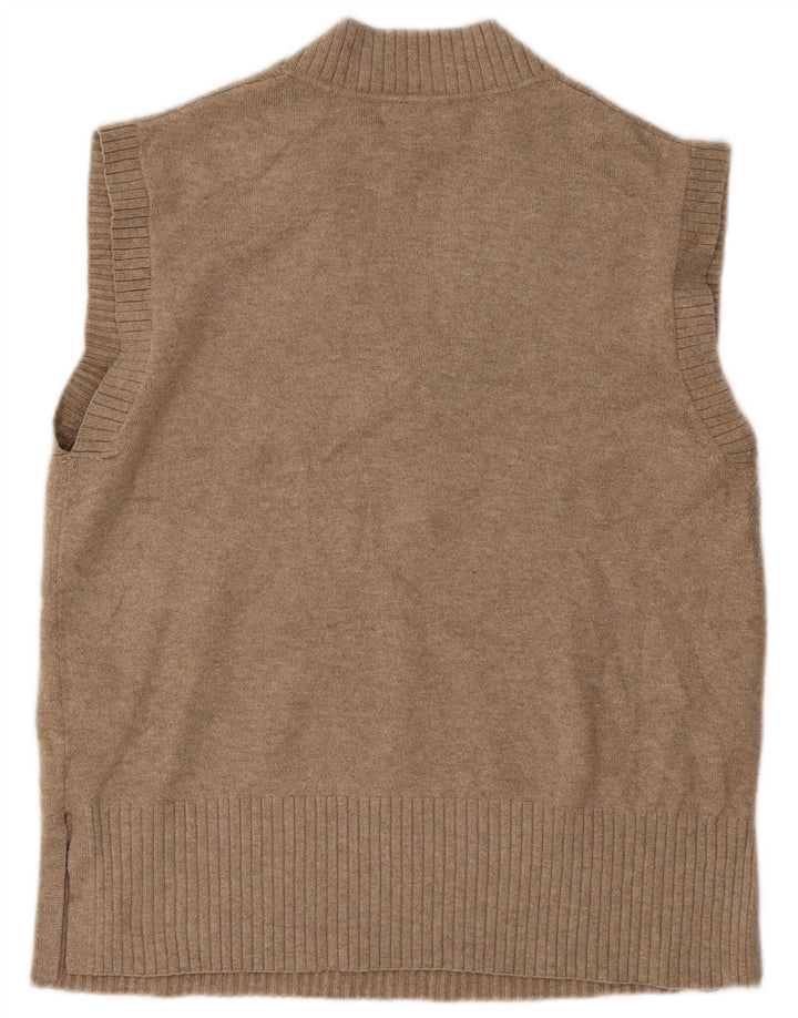 Marks & Spencer Damen Übergroßes Weste-Tanktop UK 14 Medium Beige Polyester