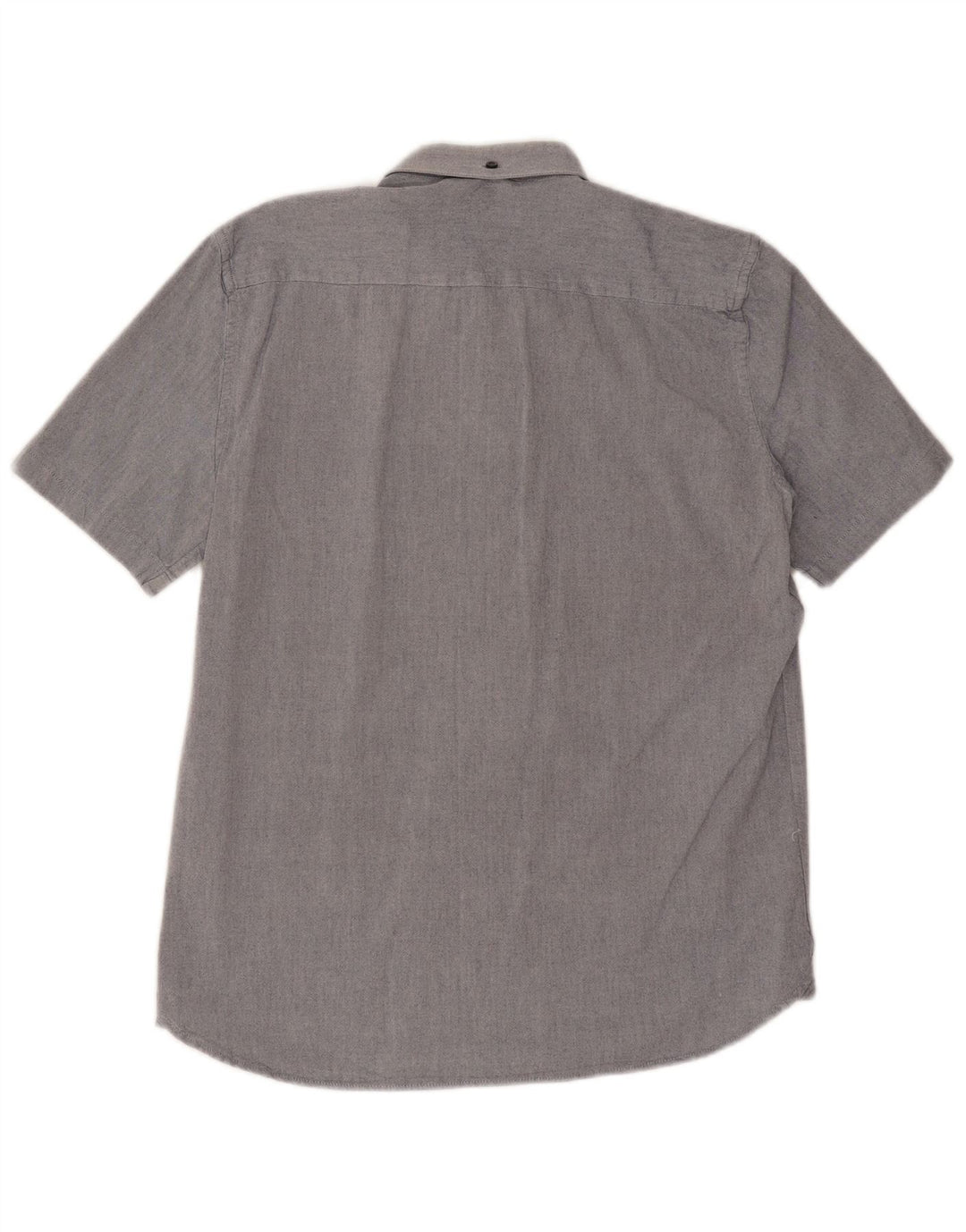 French Connection Herren-Kurzarmhemd aus mittelblauer Baumwolle