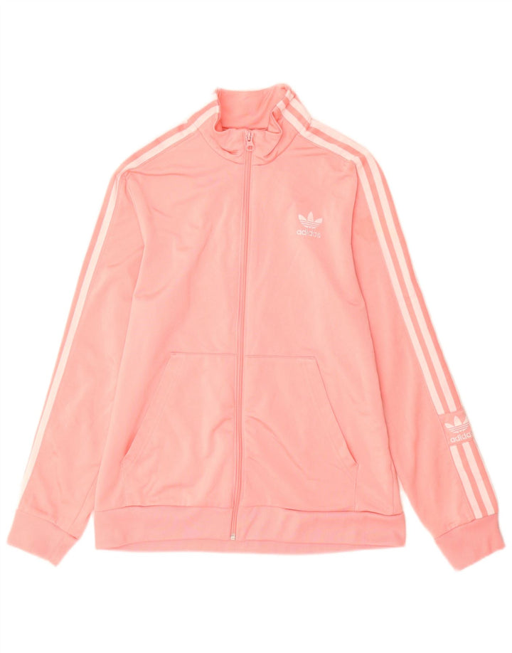 Adidas Mädchen Trainingsanzug Top Jacke 13-14 Jahre Rosa Polyester