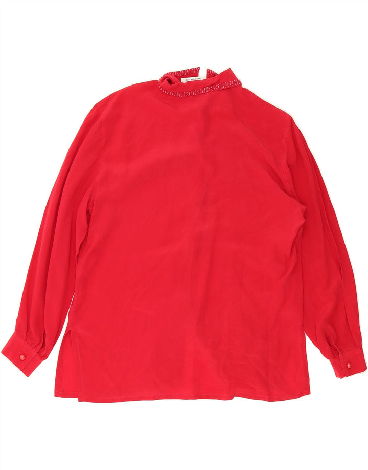 VINTAGE Womens Shirt Blouse IT 44 Medium Pink Silk Vintage Vintage and Second-Hand Vintage from Messina Hembry 