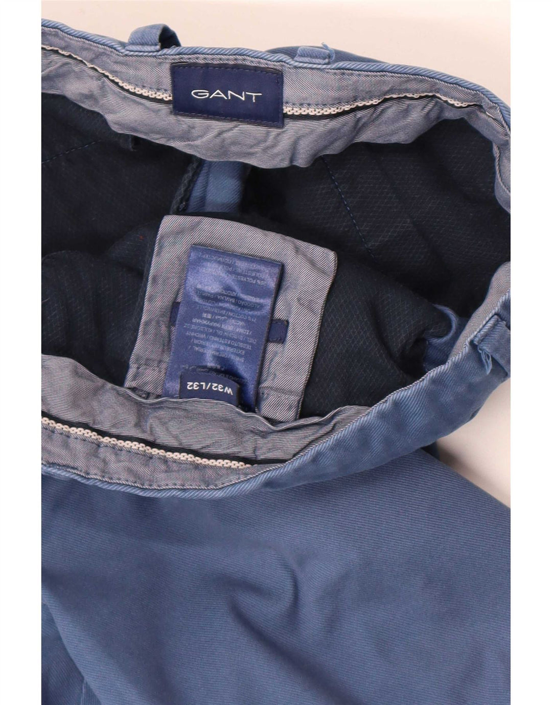 Gant Slim Chino-Hose für Herren, W32, L32, blaue Baumwolle