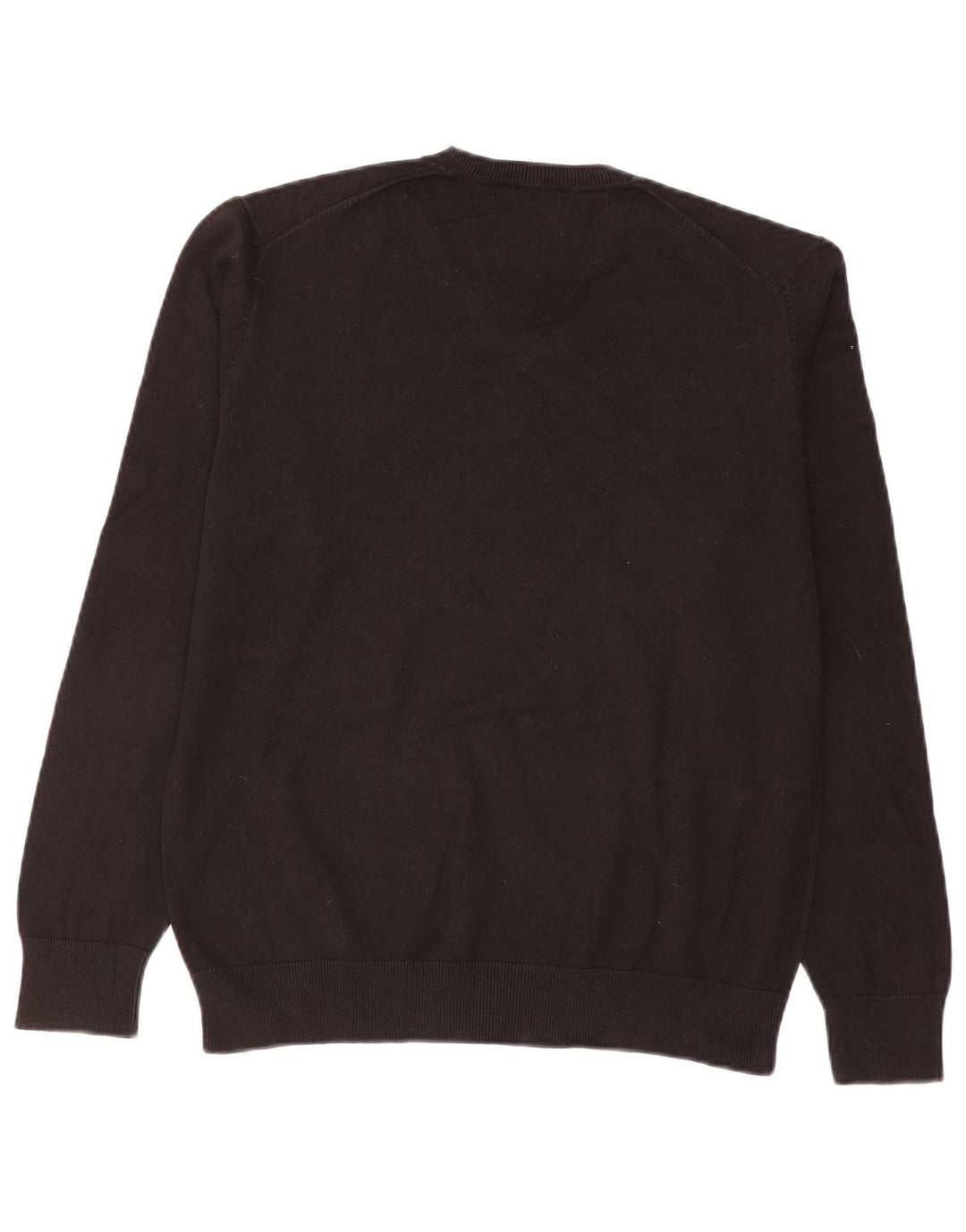 Zara Herren-Pullover mit V-Ausschnitt, Größe L, Schwarz, Argyle/Diamant