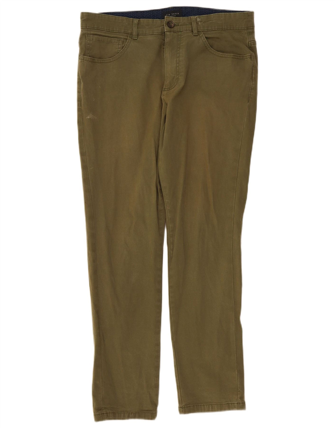 Ted Baker Slim Freizeithose für Herren, W32, L29, Khaki, Baumwolle